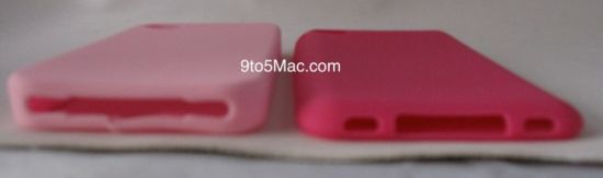 左侧为iPhone 4保护套右侧为iPhone 5保护套
